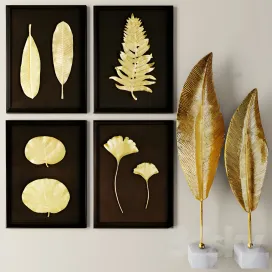 A set of paintings statues